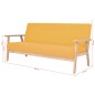vidaXL Juego de sofás de tela de 2 piezas color amarillo vidaXL Juego de sofás de tela de 2 piezas color amarillo