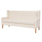 vidaXL Conjunto de sofás 2 piezas tela blanco crema vidaXL Conjunto de sofás 2 piezas tela blanco crema