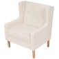 vidaXL Conjunto de sofás 2 piezas tela blanco crema vidaXL Conjunto de sofás 2 piezas tela blanco crema