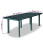 vidaXL Juego de comedor de jardín 11 piezas plástico verde vidaXL Juego de comedor de jardín 11 piezas plástico verde