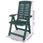 vidaXL Juego de comedor de jardín 11 piezas plástico verde vidaXL Juego de comedor de jardín 11 piezas plástico verde