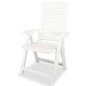 vidaXL Juego de comedor de jardín 11 piezas plástico blanco vidaXL Juego de comedor de jardín 11 piezas plástico blanco