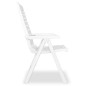 vidaXL Juego de comedor de jardín 11 piezas plástico blanco vidaXL Juego de comedor de jardín 11 piezas plástico blanco