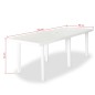 vidaXL Juego de comedor de jardín 11 piezas plástico blanco vidaXL Juego de comedor de jardín 11 piezas plástico blanco