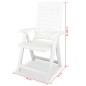 vidaXL Juego de comedor de jardín 11 piezas plástico blanco vidaXL Juego de comedor de jardín 11 piezas plástico blanco