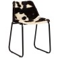 vidaXL Sillas de comedor de cuero de cabra auténtico 4 unidades vidaXL Sillas de comedor de cuero de cabra auténtico 4 unidades