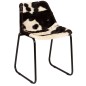 vidaXL Sillas de comedor de cuero de cabra auténtico 4 unidades vidaXL Sillas de comedor de cuero de cabra auténtico 4 unidades