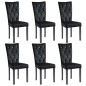 vidaXL Silla de comedor 6 unidades terciopelo negro vidaXL Silla de comedor 6 unidades terciopelo negro