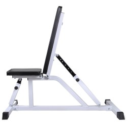 vidaXL Banco de musculación con pesas y mancuernas 60,5 kg 