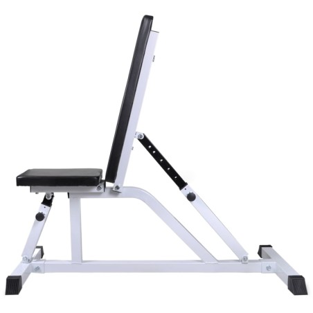 vidaXL Banco de musculación con pesas y mancuernas 60,5 kg 
