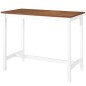 vidaXL Set mesa y sillas de bar 5 piezas madera maciza marrón y blanco