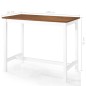 vidaXL Set mesa y sillas de bar 5 piezas madera maciza marrón y blanco