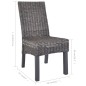 vidaXL Sillas de comedor 6 unidades ratán Kubu y madera mango marrón vidaXL Sillas de comedor 6 unidades ratán Kubu y madera mango marrón