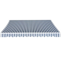 vidaXL Toldo plegable de operación manual 350 cm azul y blanco