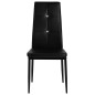 vidaXL Sillas de comedor 6 unidades cuero sintético negro vidaXL Sillas de comedor 6 unidades cuero sintético negro