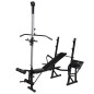 vidaXL Banco musculación con soporte pesas, pesas y mancuernas 30,5 kg vidaXL Banco musculación con soporte pesas, pesas y mancuernas 30,5 kg