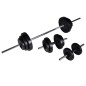 vidaXL Banco de musculación con pesas y mancuernas 30,5 kg vidaXL Banco de musculación con pesas y mancuernas 30,5 kg
