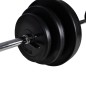 vidaXL Banco de musculación con pesas y mancuernas 30,5 kg vidaXL Banco de musculación con pesas y mancuernas 30,5 kg