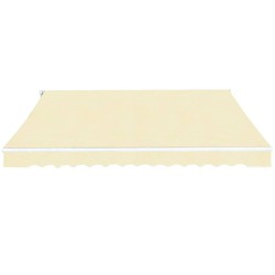 vidaXL Toldo plegable de operación manual 400 cm crema