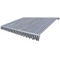 vidaXL Toldo plegable motorizado 400 cm azul y blanco vidaXL Toldo plegable motorizado 400 cm azul y blanco