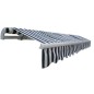 vidaXL Toldo plegable motorizado 400 cm azul y blanco vidaXL Toldo plegable motorizado 400 cm azul y blanco