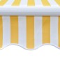 vidaXL Toldo plegable de operación manual 300 cm amarillo y blanco vidaXL Toldo plegable de operación manual 300 cm amarillo y blanco