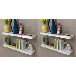 vidaXL Estantes de pared 4 unidades blanco 80 cm