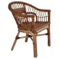 vidaXL Sillas de jardín 2 unidades ratán natural marrón vidaXL Sillas de jardín 2 unidades ratán natural marrón