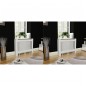 vidaXL Cubiertas para radiador 2 unidades MDF blanco 112 cm vidaXL Cubiertas para radiador 2 unidades MDF blanco 112 cm