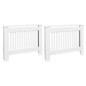 vidaXL Cubiertas para radiador 2 unidades MDF blanco 112 cm vidaXL Cubiertas para radiador 2 unidades MDF blanco 112 cm