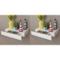 vidaXL Estantes de pared flotantes con cajones 2 uds blanco 48 cm vidaXL Estantes de pared flotantes con cajones 2 uds blanco 48 cm