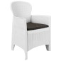 vidaXL Set de muebles de jardín 7 pzas plástico blanco aspecto ratán vidaXL Set de muebles de jardín 7 pzas plástico blanco aspecto ratán