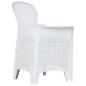 vidaXL Set de muebles de jardín 7 pzas plástico blanco aspecto ratán vidaXL Set de muebles de jardín 7 pzas plástico blanco aspecto ratán