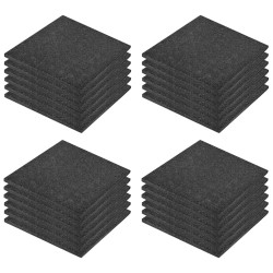 vidaXL Losetas de goma protección de caídas 24 uds 50x50x3 cm negras