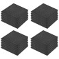 vidaXL Losetas de goma protección de caídas 24 uds 50x50x3 cm negras vidaXL Losetas de goma protección de caídas 24 uds 50x50x3 cm negras