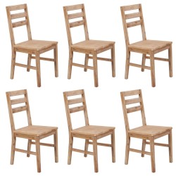 vidaXL Sillas de comedor 6 unidades madera maciza de acacia