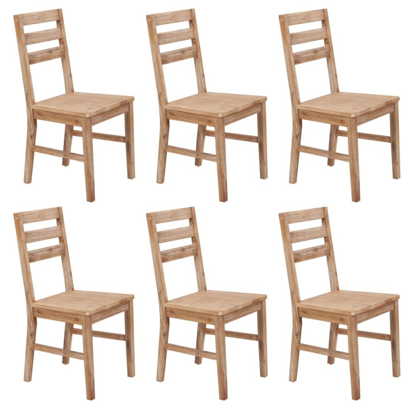 vidaXL Sillas de comedor 6 unidades madera maciza de acacia vidaXL Sillas de comedor 6 unidades madera maciza de acacia