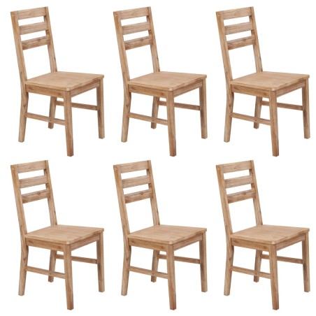 vidaXL Sillas de comedor 6 unidades madera maciza de acacia