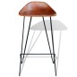vidaXL Taburetes de cocina 6 unidades cuero auténtico marrón vidaXL Taburetes de cocina 6 unidades cuero auténtico marrón