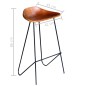 vidaXL Taburetes de cocina 6 unidades cuero auténtico marrón vidaXL Taburetes de cocina 6 unidades cuero auténtico marrón