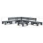 vidaXL Set de muebles de palets para jardín 6 piezas madera gris vidaXL Set de muebles de palets para jardín 6 piezas madera gris