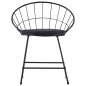 vidaXL Sillas de comedor asientos de cuero sintético 4 uds acero negro vidaXL Sillas de comedor asientos de cuero sintético 4 uds acero negro