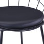 vidaXL Sillas de comedor asientos de cuero sintético 4 uds acero negro vidaXL Sillas de comedor asientos de cuero sintético 4 uds acero negro