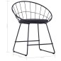 vidaXL Sillas de comedor asientos de cuero sintético 4 uds acero negro vidaXL Sillas de comedor asientos de cuero sintético 4 uds acero negro