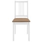 vidaXL Juego de muebles de comedor 3 piezas MDF blanco vidaXL Juego de muebles de comedor 3 piezas MDF blanco