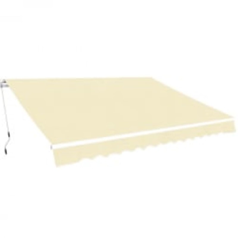 vidaXL Toldo plegable de operación manual 600 cm color crema vidaXL Toldo plegable de operación manual 600 cm color crema