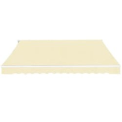 vidaXL Toldo plegable de operación manual 600 cm color crema