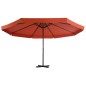 vidaXL Sombrilla de jardín con base portátil color terracota vidaXL Sombrilla de jardín con base portátil color terracota