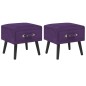 vidaXL Mesitas de noche 2 unidades 40x35x40cm terciopelo morado oscuro vidaXL Mesitas de noche 2 unidades 40x35x40cm terciopelo morado oscuro
