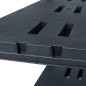 vidaXL Estantería de plástico 2 unidades 260 kg 90x40x180 cm negro